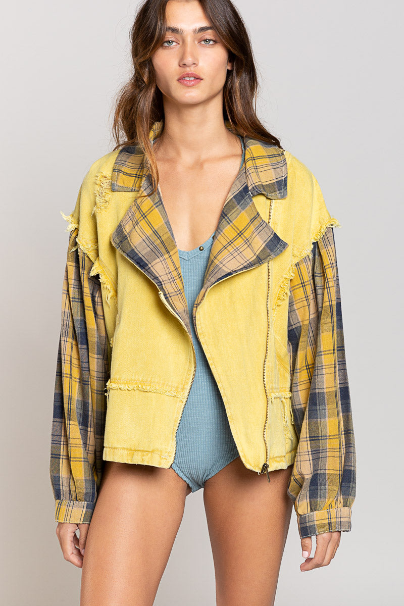 WVU Yellow & Blue Plaid Jean Jacket – Beautiful Bexley