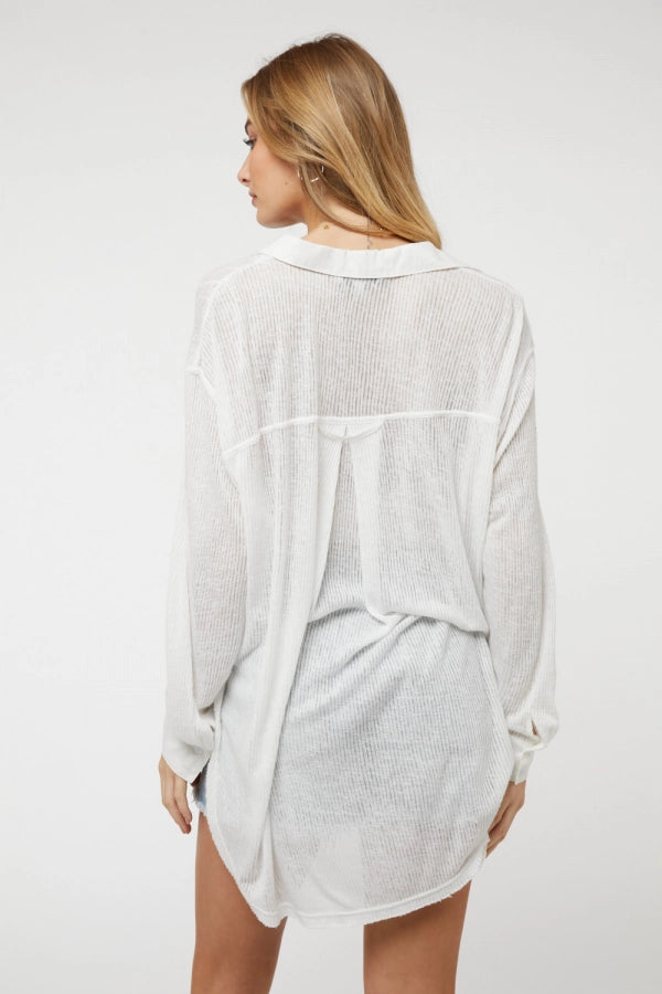 White Hi-Low Circle Hem Tunic