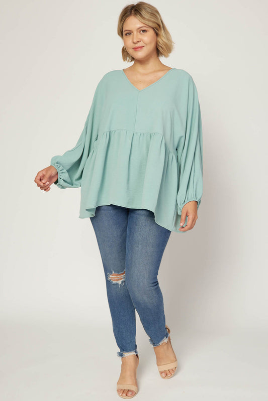 Aloe High Peplum Top