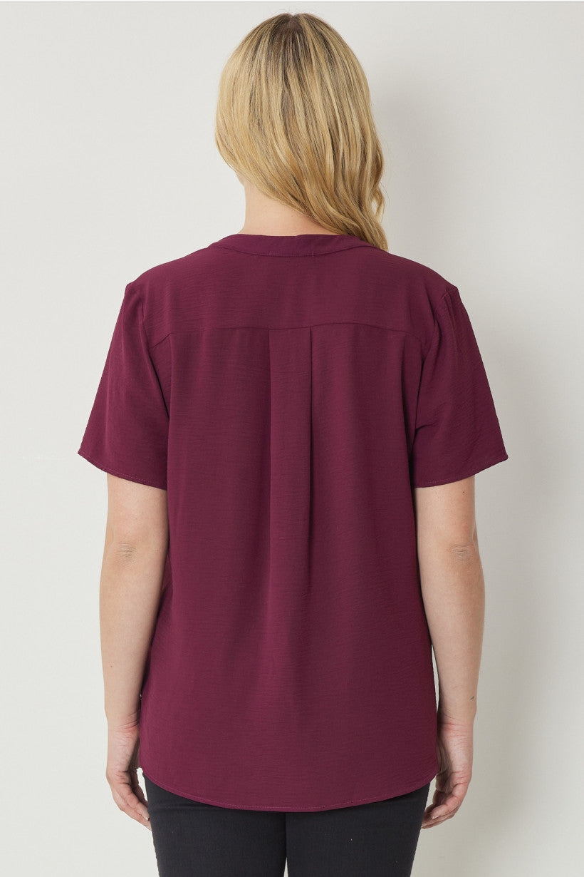 Plum Work Wear Top