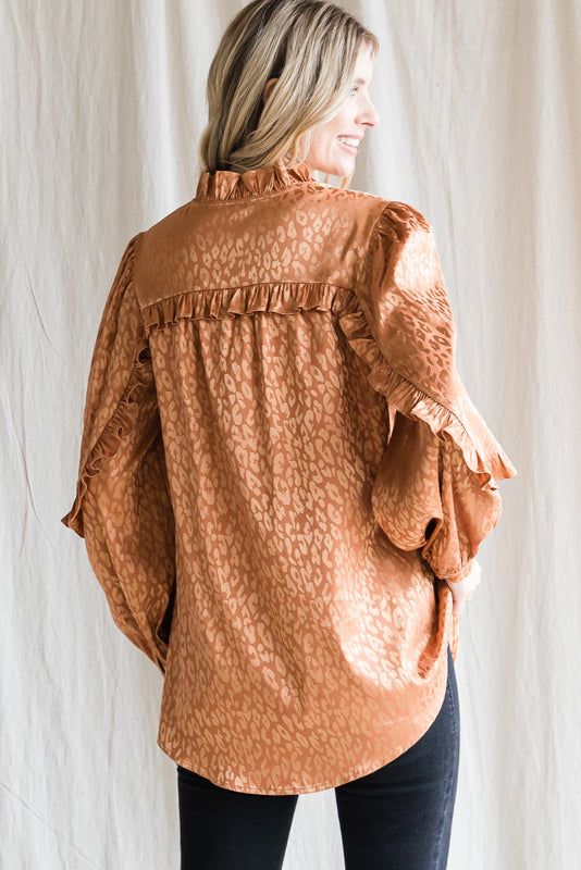 Shimmery Rust Dressy Top