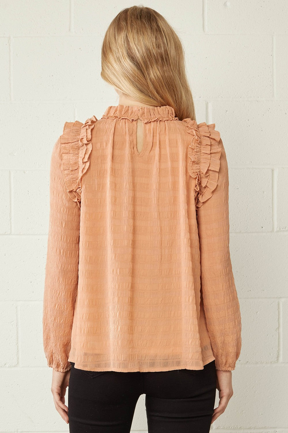 Champagne Ruffle Top