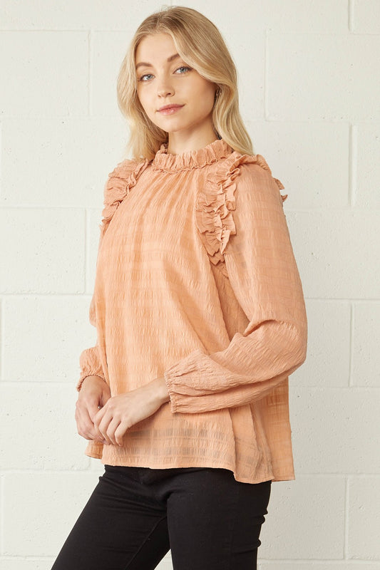 Champagne Ruffle Top