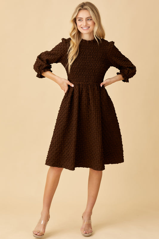 Brown Puff Dress