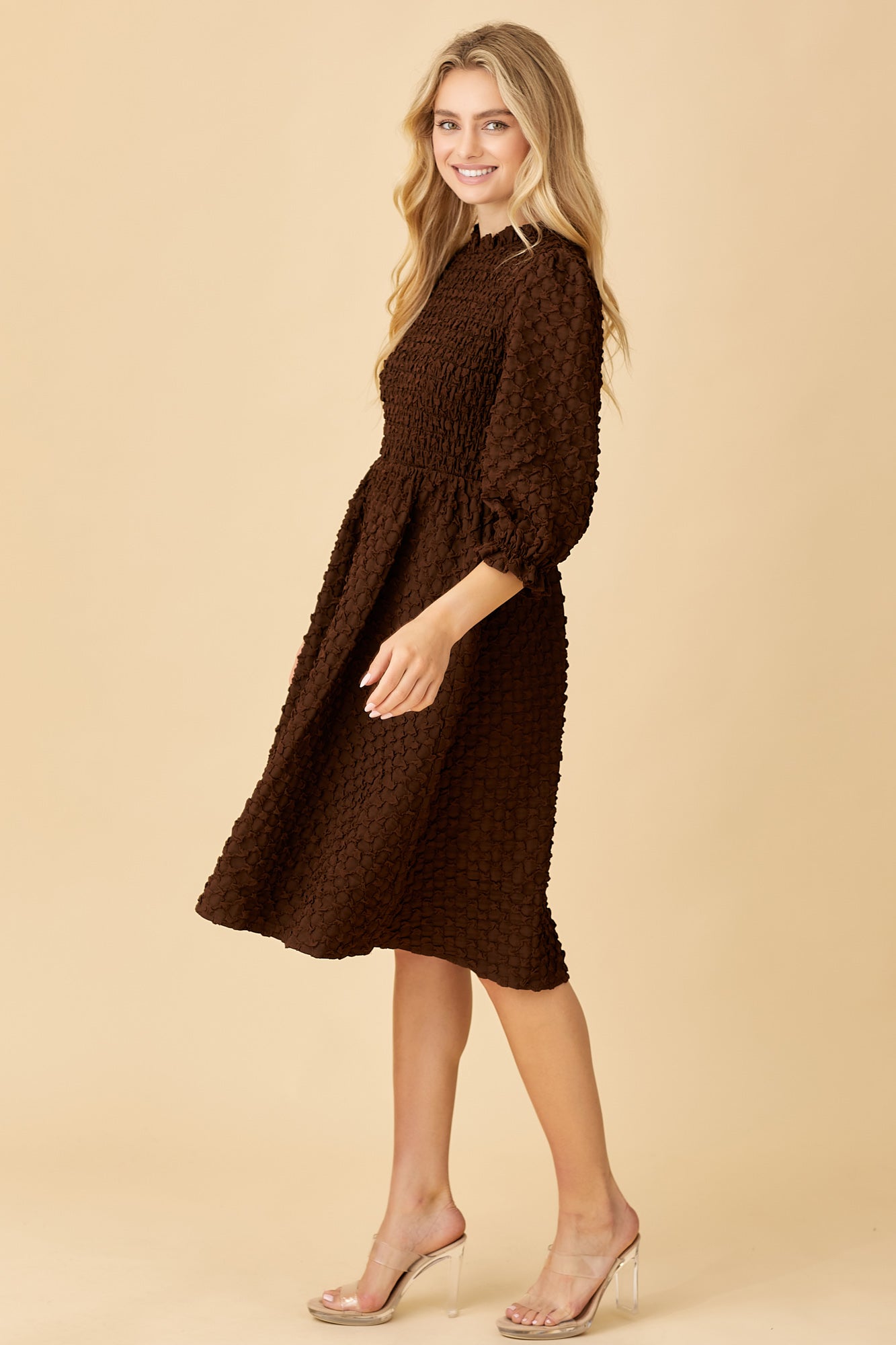 Brown Puff Dress