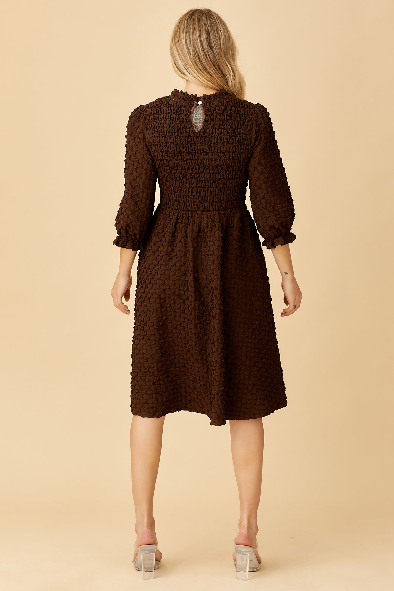 Brown Puff Dress