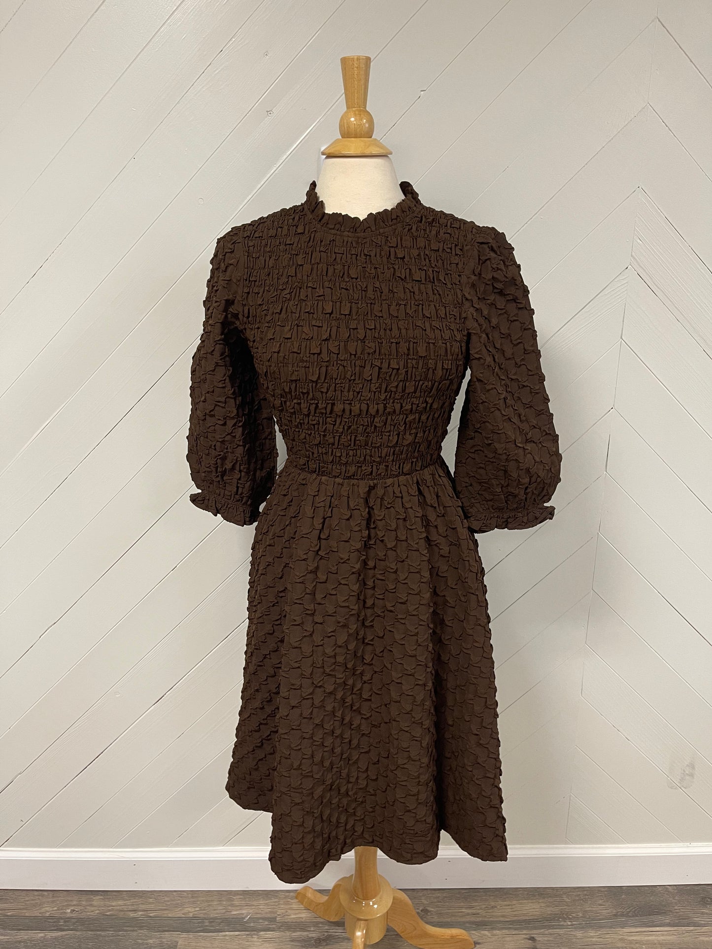 Brown Puff Dress