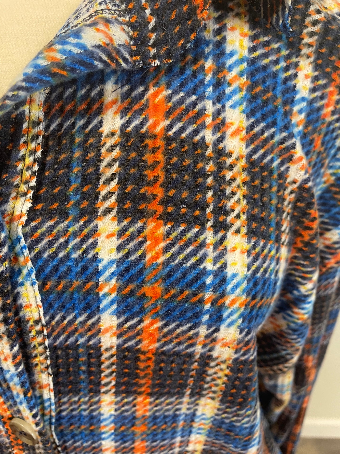 Orange & Blue Picnic Button-Down Tunic