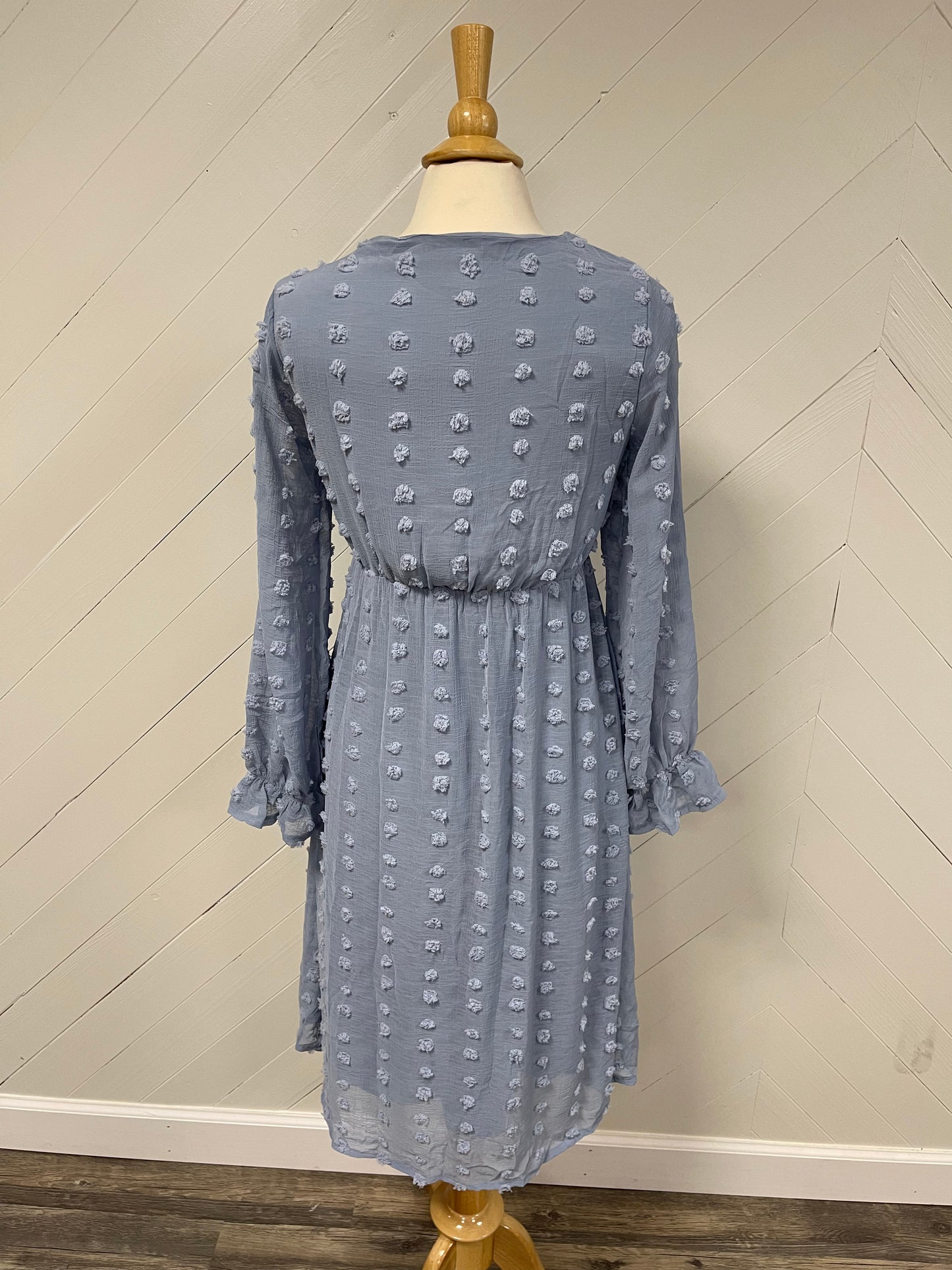 Baby Blue Swiss Dot Dress