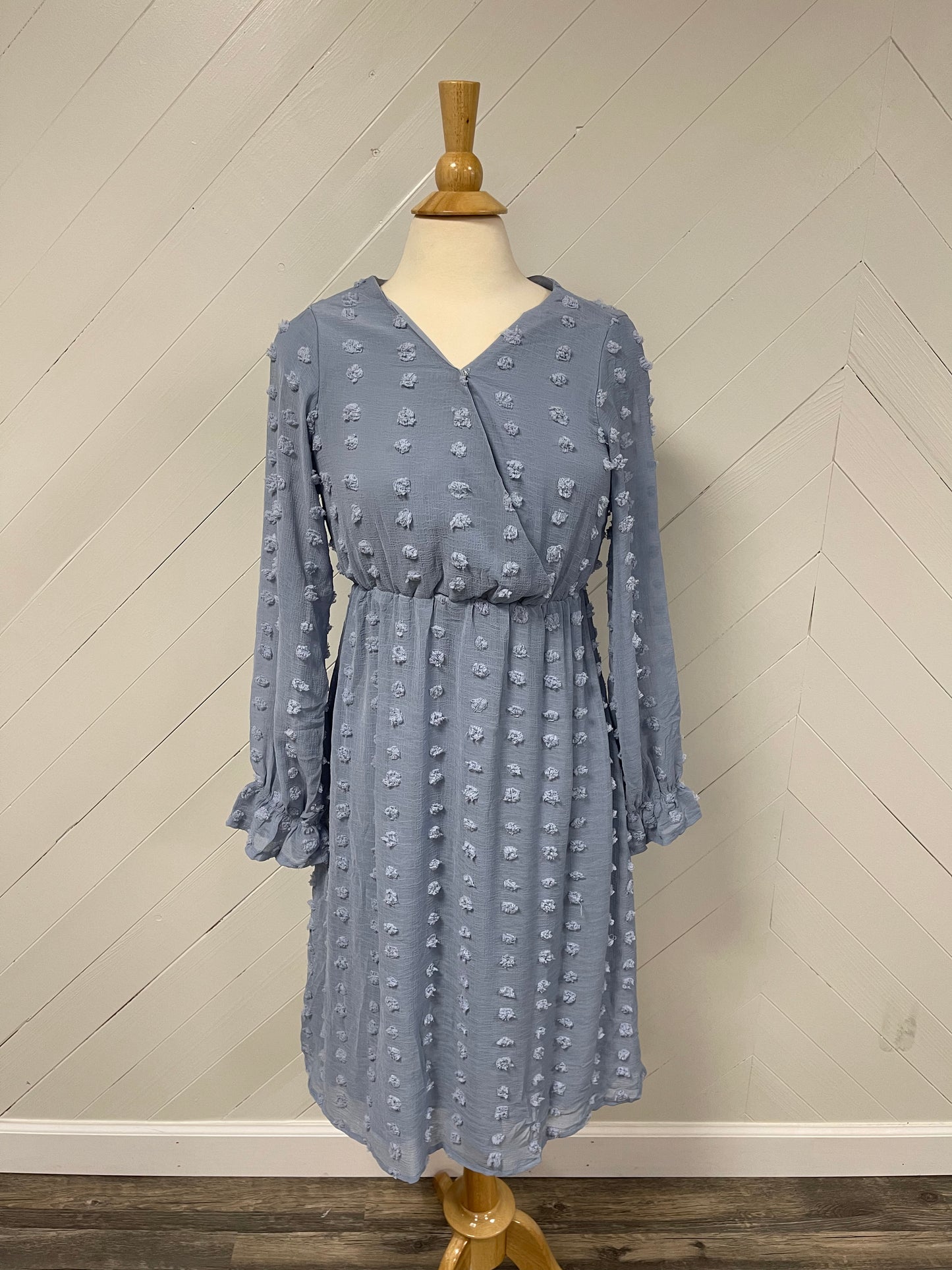 Baby Blue Swiss Dot Dress