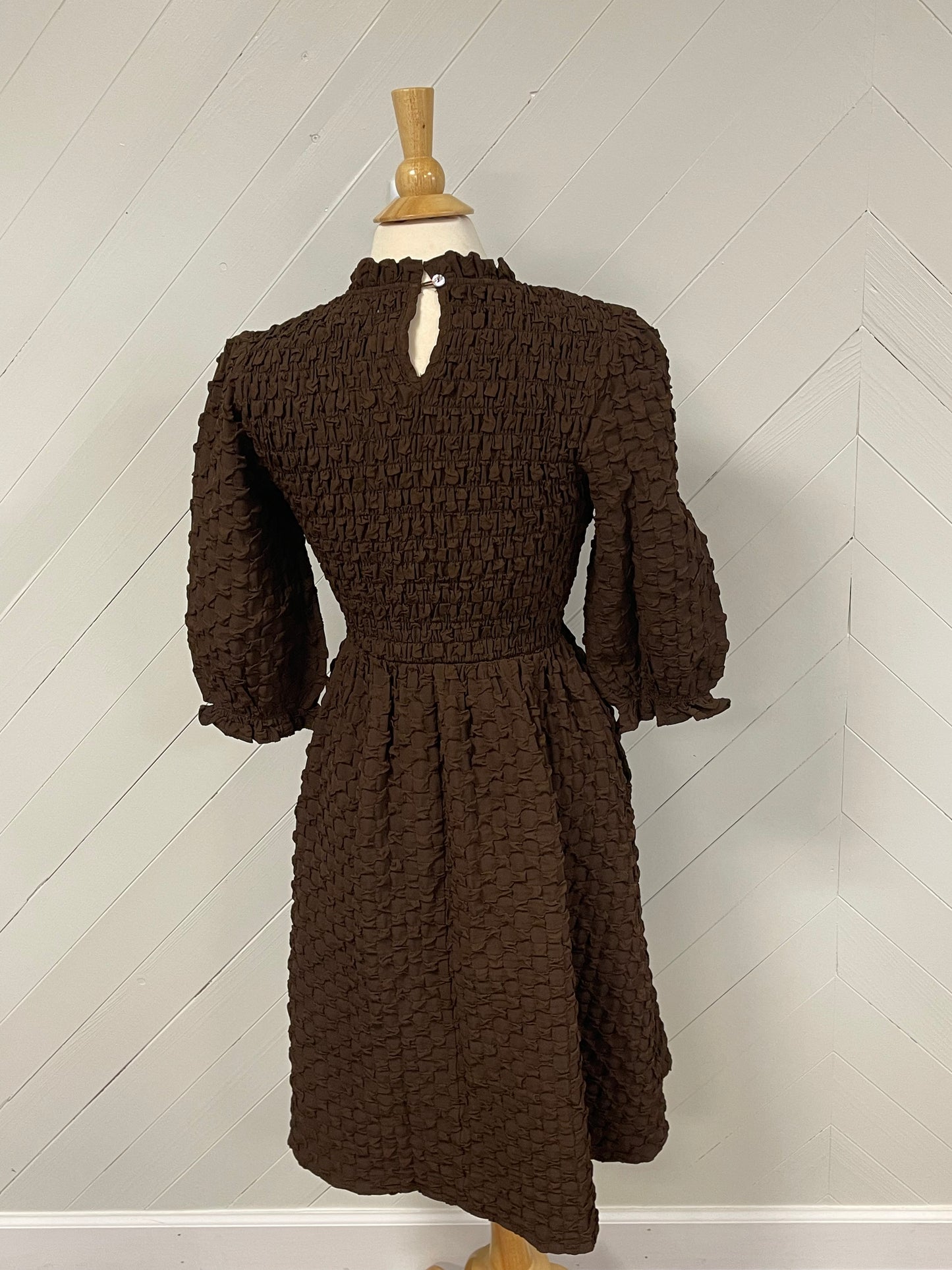 Brown Puff Dress