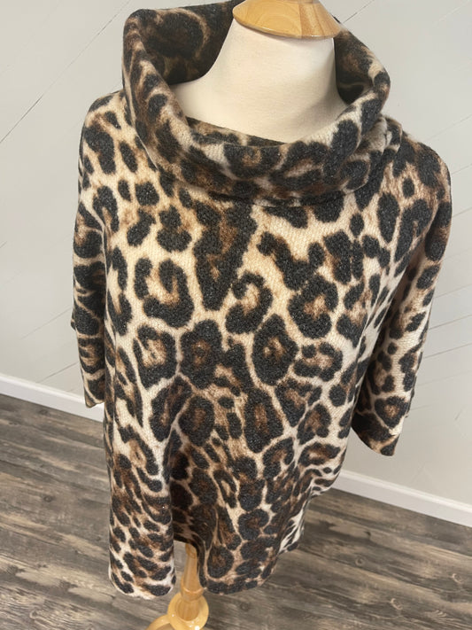 Fuzzy Boxy Leopard Sweater